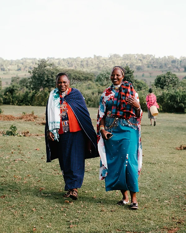 A photo of two happy women in kenya