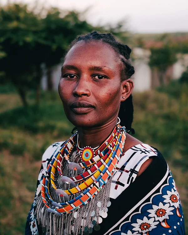 a Kenyan lady with some neck jewellery