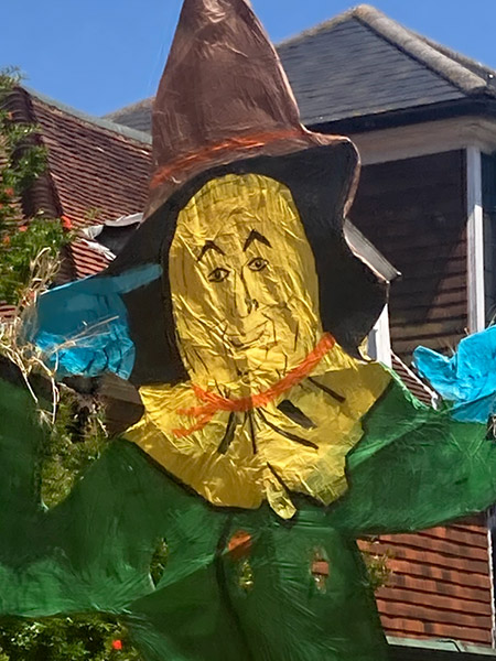 A arts & crafts scarecrow