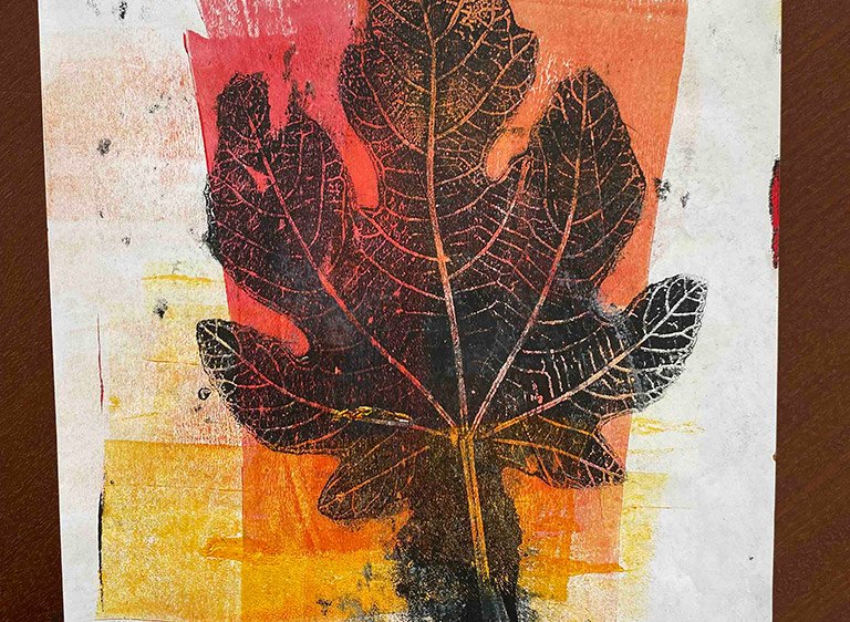 A print of a leaf